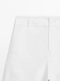 High-waist barrel fit trousers