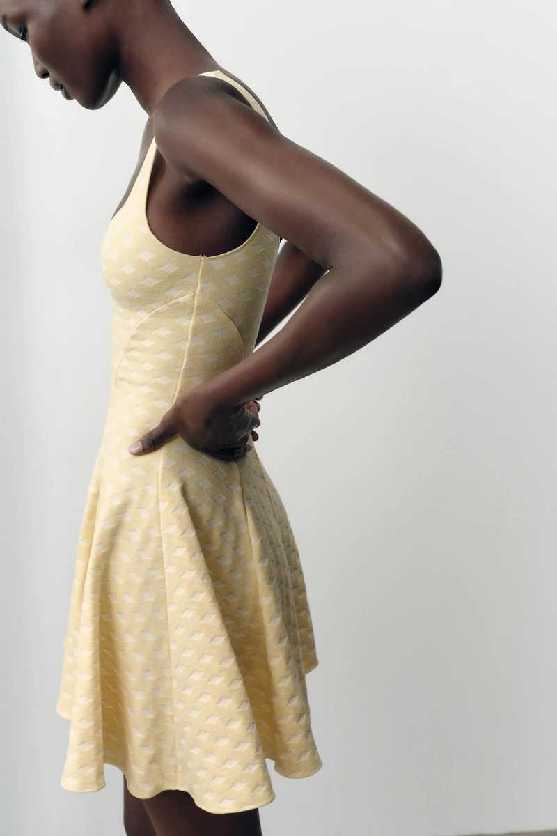 ROBE JACQUARD SKATER STRETCH