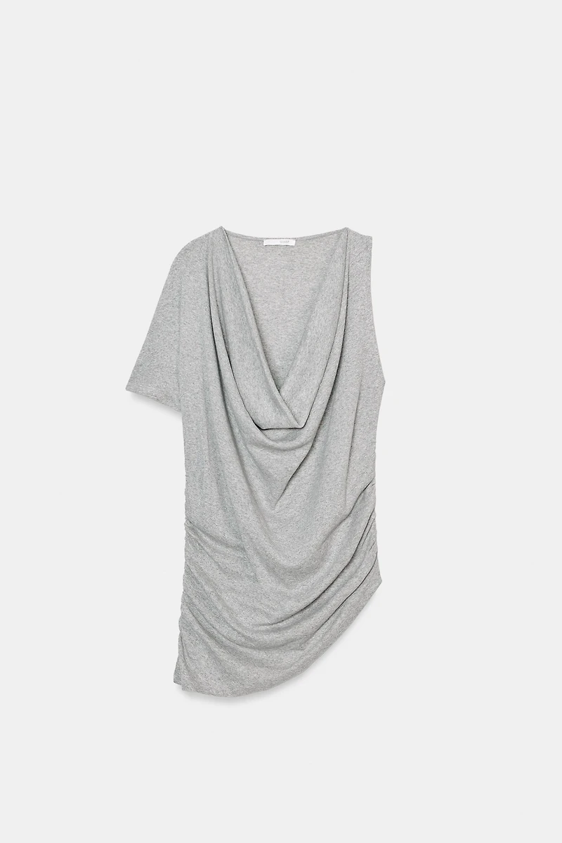 ASYMMETRIC DRAPED TOP