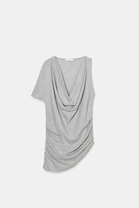 ASYMMETRIC DRAPED TOP