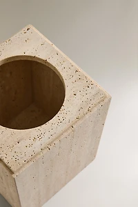 BEIGE MARBLE BATHROOM TRASH CAN