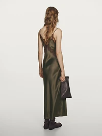 100% silk long slip dress - STUDIO