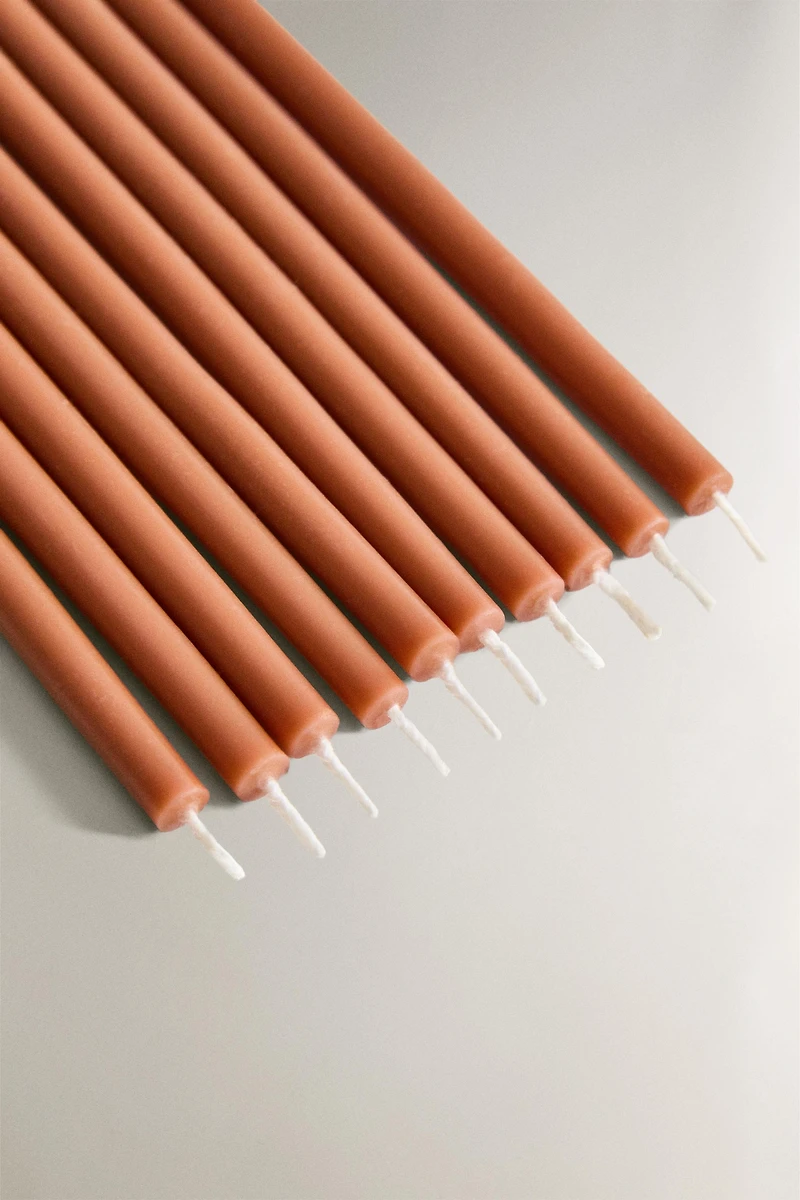 PACK OF TOFFEE DECORATIVE CANDLES (PACK OF 10)