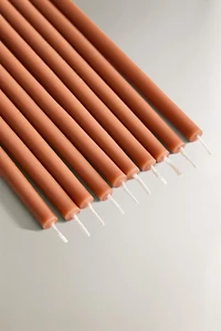 PACK OF TOFFEE DECORATIVE CANDLES (PACK OF 10)