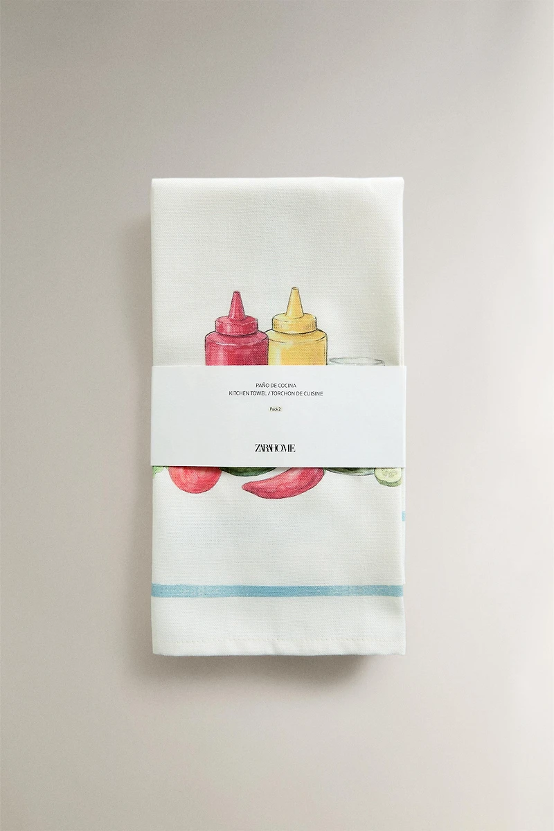BARBECUE KITCHEN TOWELS (PACK OF 2)