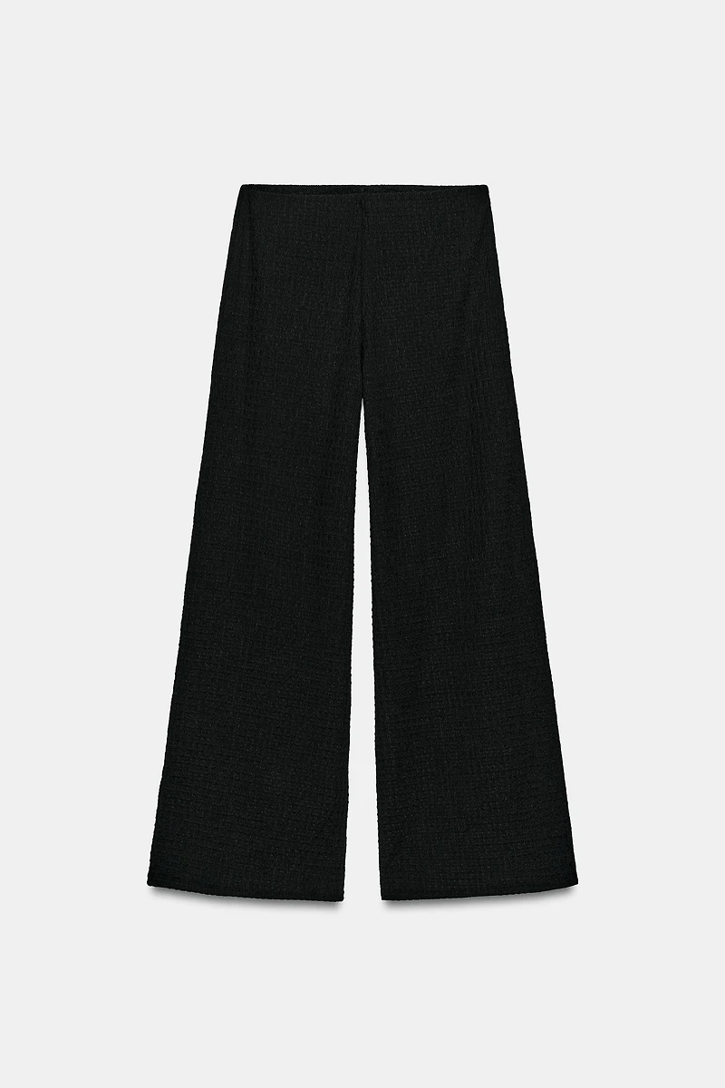 TEXTURED STRAIGHT LEG PANTS