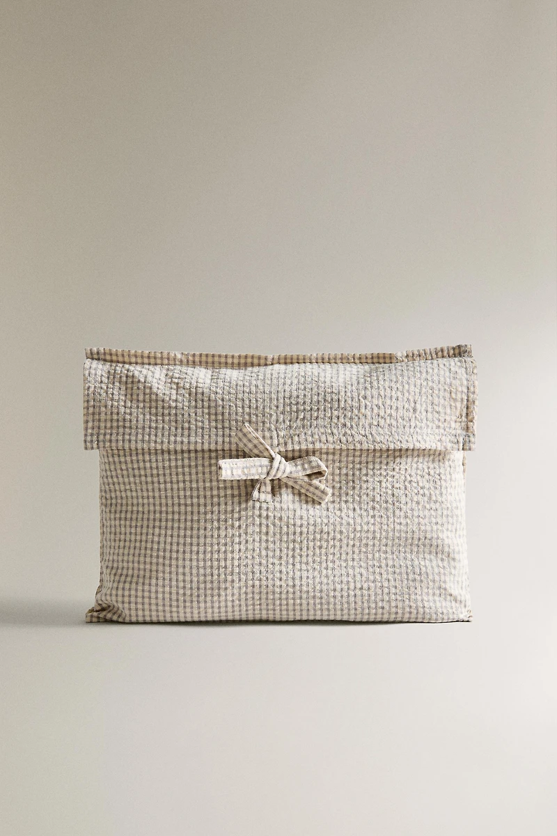 BABY GINGHAM CHANGING PAD COVER