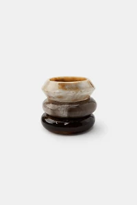 THREE-PACK OF RIGID RESIN BRACELETS