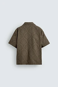 TEXTURED JACQUARD RELAXED FIT SHIRT