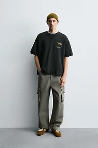 WASHED PRINTED GRAPHIC SWEATSHIRT