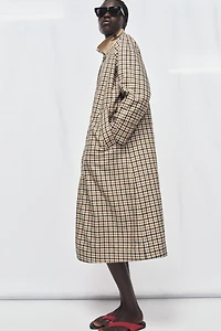 REVERSIBLE PLAID TRENCH COAT ZW COLLECTION