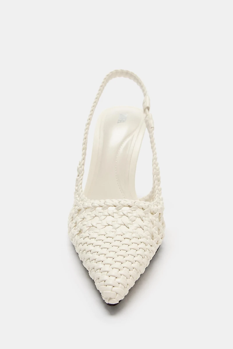 BRAIDED SLINGBACK HEELS