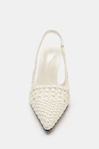 BRAIDED SLINGBACK HEELS