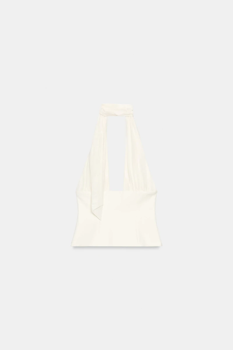 TOP HALTER BIMATIÈRE EN TULLE