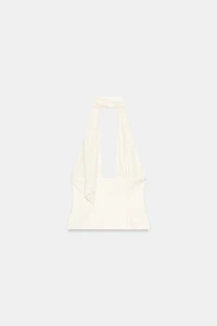 TOP HALTER BIMATIÈRE EN TULLE