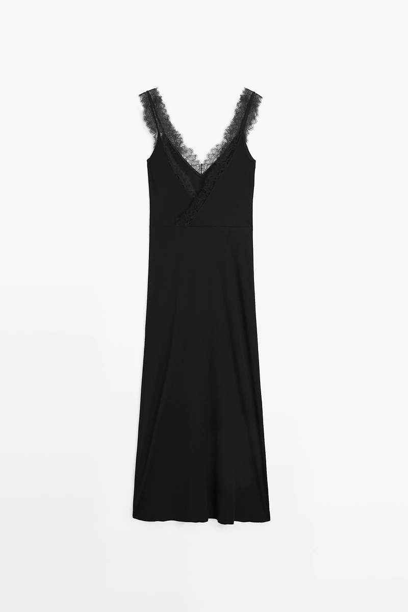 Flowing lingerie midi dress