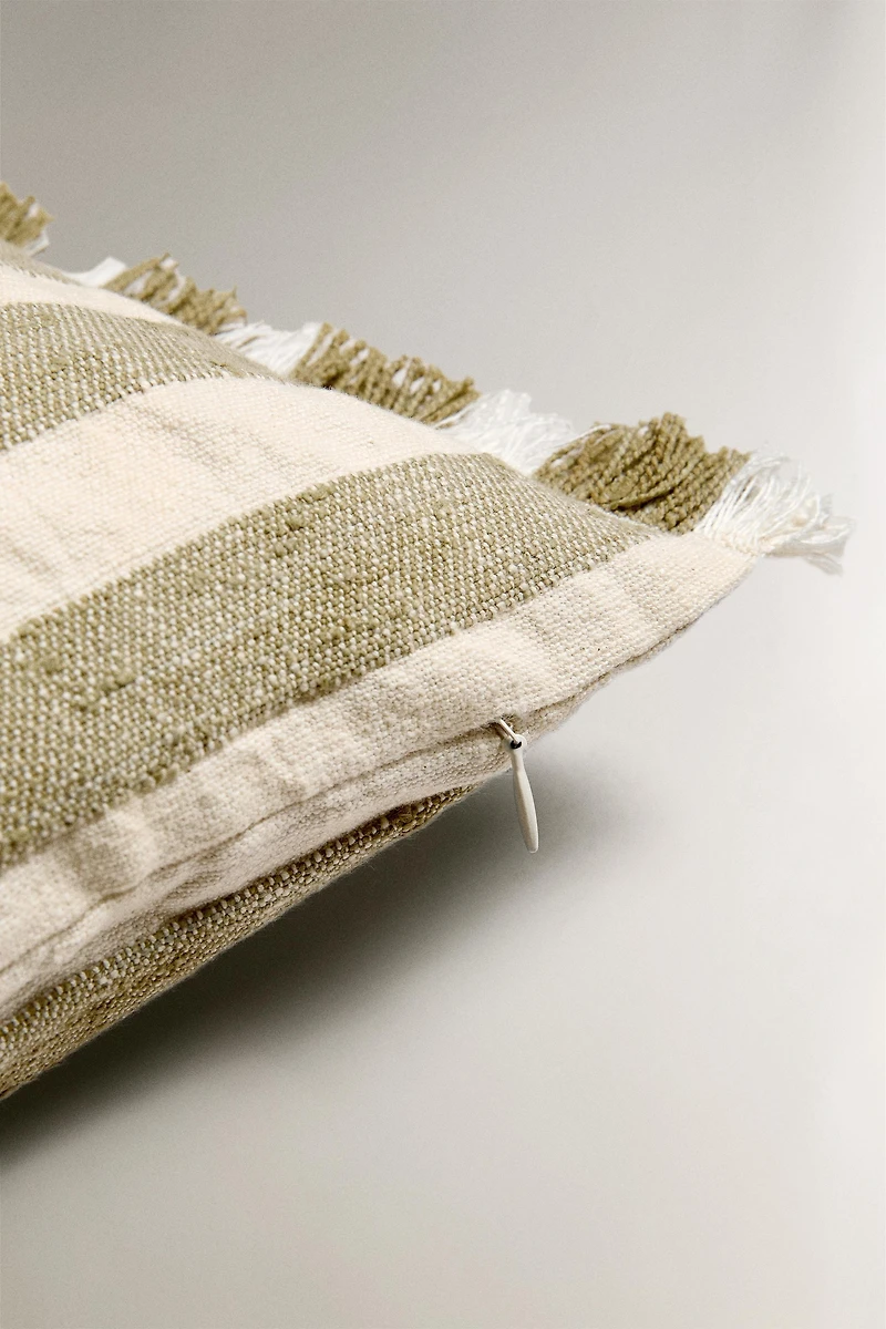 STRIPED THROW PILLOW COVER