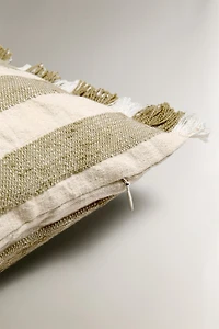 STRIPED THROW PILLOW COVER