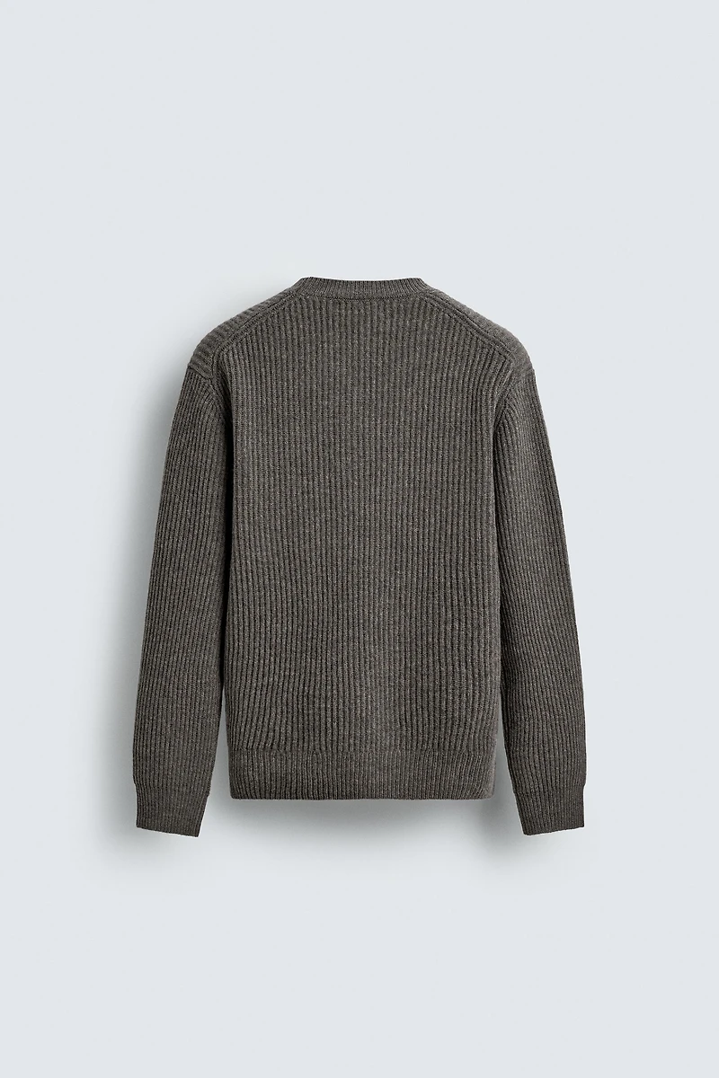 TEXTURED WOOL JUMPER