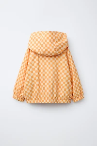 LIGHTWEIGHT CHECKERBOARD RAINCOAT