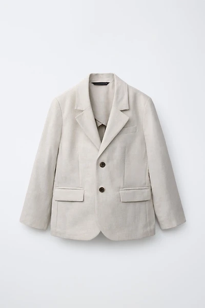 COTTON AND LINEN SUIT JACKET