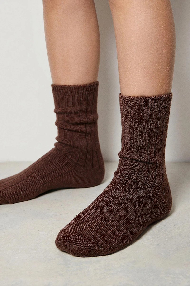LOT DE DEUX CHAUSSETTES MONTANTES CANNELÉES