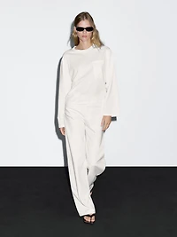 Oversize T-shirt with pocket details