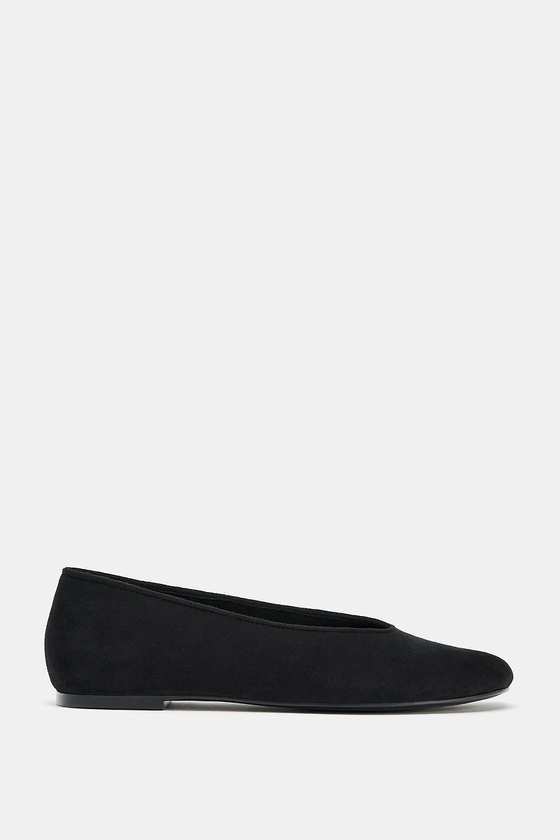 SUEDE BALLET FLATS