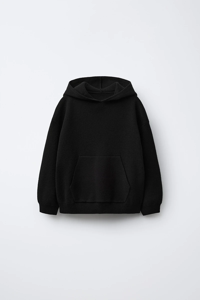 SWEAT À CAPUCHE EN MAILLE