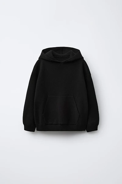 SWEAT À CAPUCHE EN MAILLE