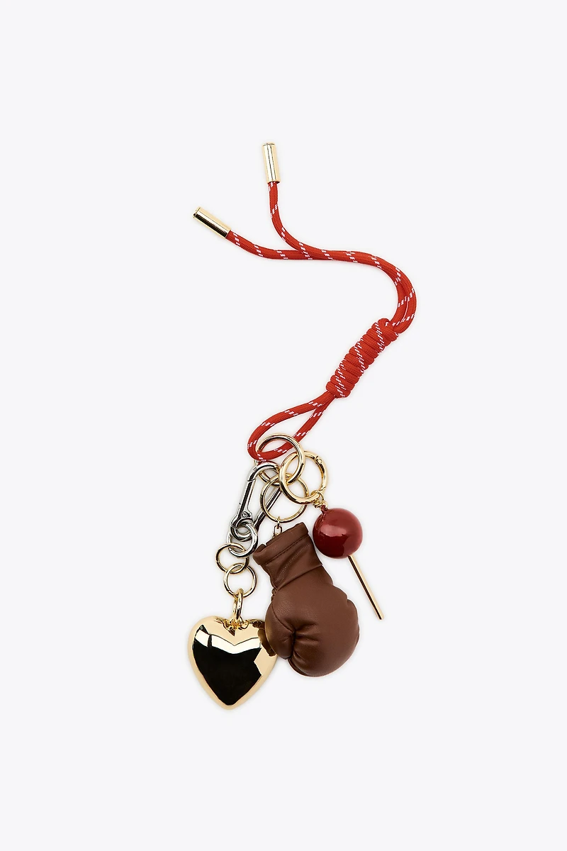 HEART GLOVE MULTI-CHARM KEYCHAIN