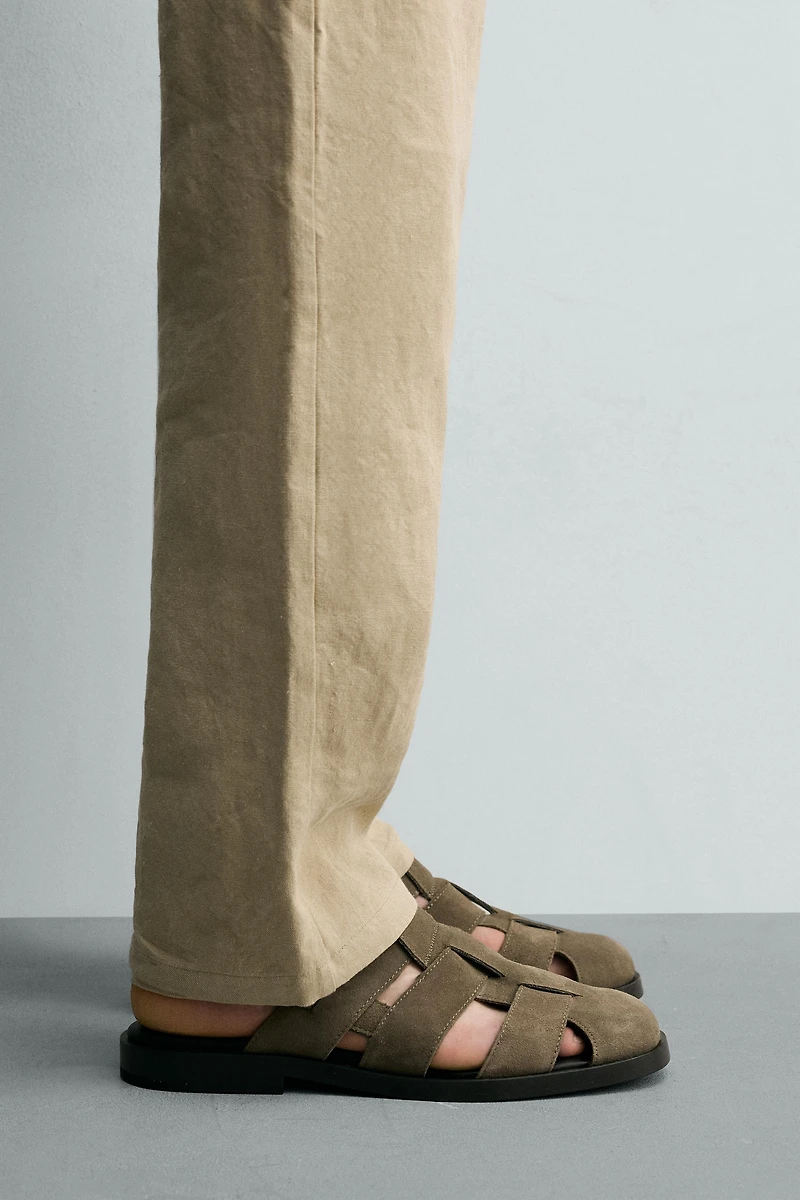 SANDALES STYLE PÊCHEUR EN CUIR