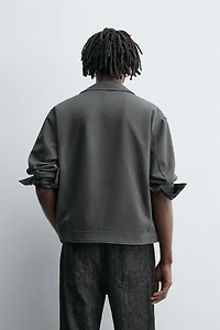 REGULAR FIT ZIP-UP OVERSHIRT