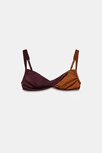 COMBINED SIDE RUCHED BIKINI TOP