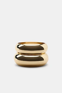 TWO-PACK OF RIGID METAL BRACELETS