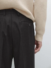 100% wool flannel trousers