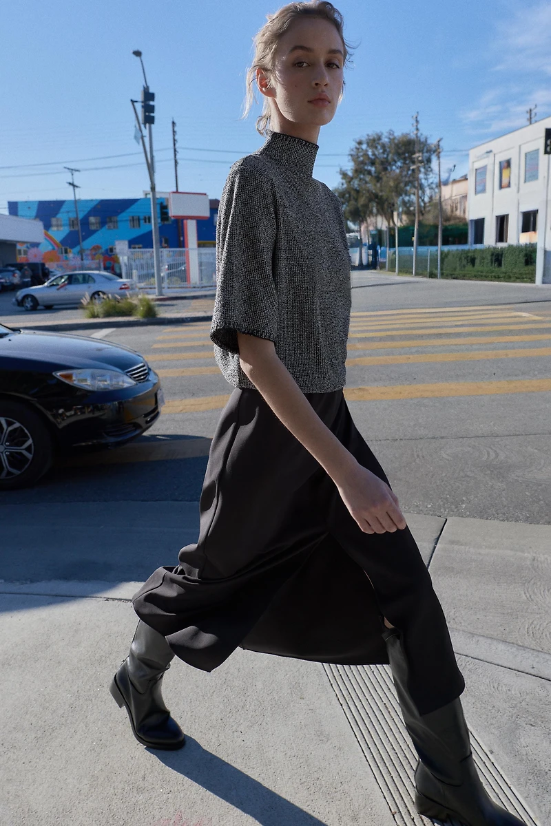 COMBINATION MIDI DRESS