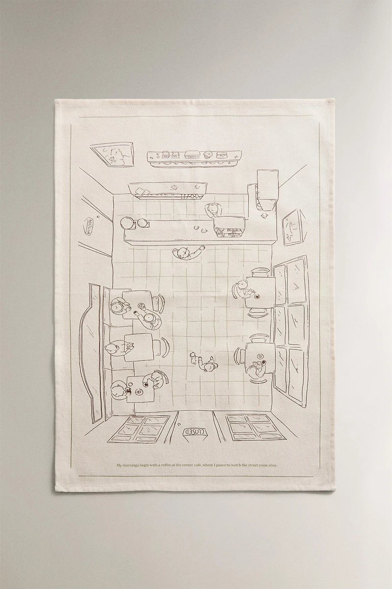 PACK OF COTTON COFFEE SHOP KITCHEN TOWELS (PACK OF 2)