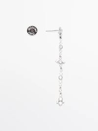 Rhinestone dangle earrings