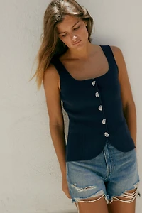 PLAIN KNIT CORSET TOP