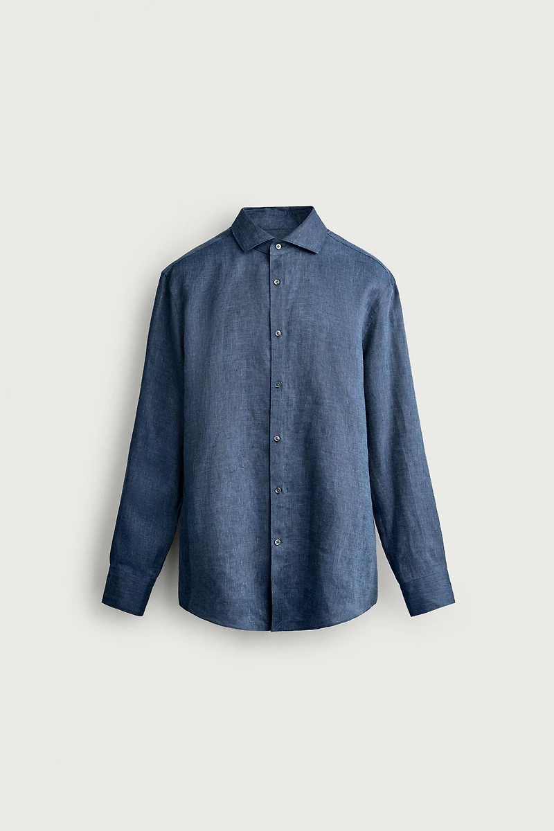 100% LINEN REGULAR FIT SHIRT