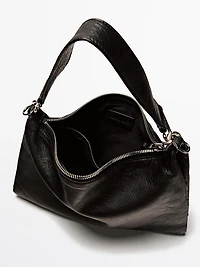 Small nappa leather bag with compartments