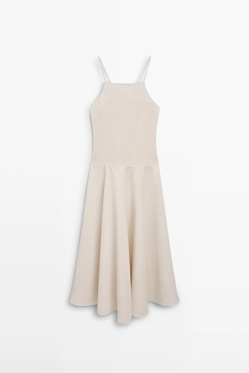 Long contrast dress