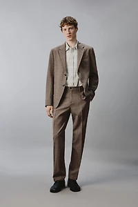 100% WOOL TEXTURED SUIT BLAZER