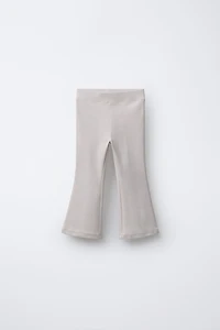 PLUSH FLARE PANTS WITH RAISED TEXT