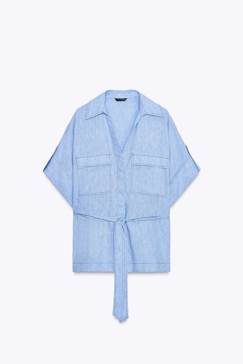 CHEMISE SAFARI AVEC LIN