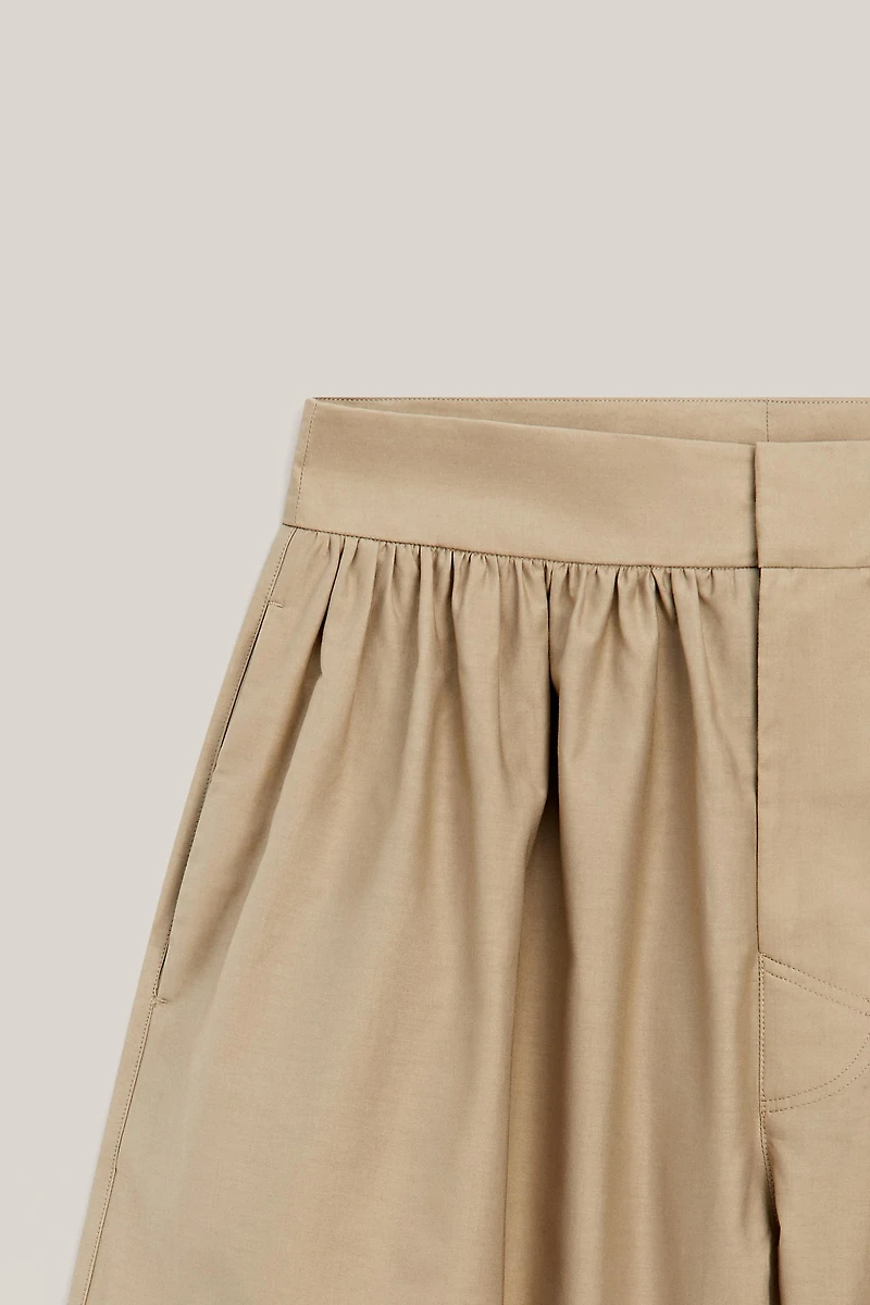 Culottes with pleated details