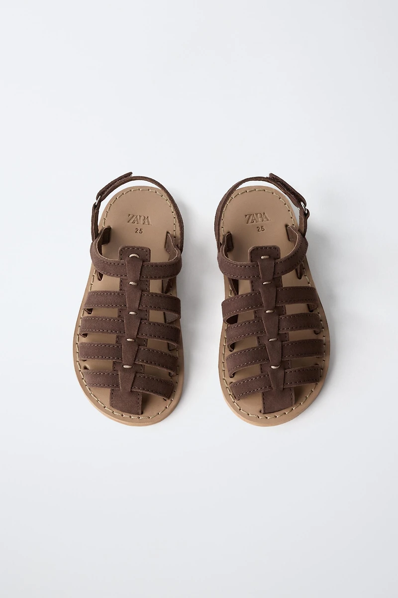 SANDALES STYLE PLAGE EN CUIR