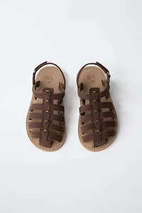 SANDALES STYLE PLAGE EN CUIR