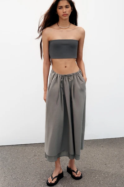 COMBINATION CAPE MIDI SKIRT